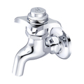 Central Brass Self-Close Wallmount Faucet, NPT, Single Hole, Polished Chrome, Overall Width: 2.88" 0033-1/2HV-02